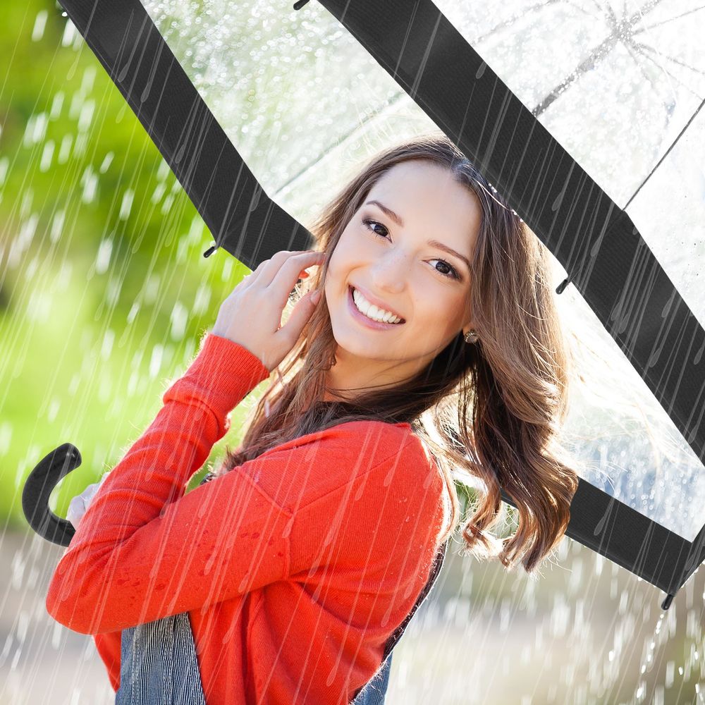23” Dome Umbrella Black