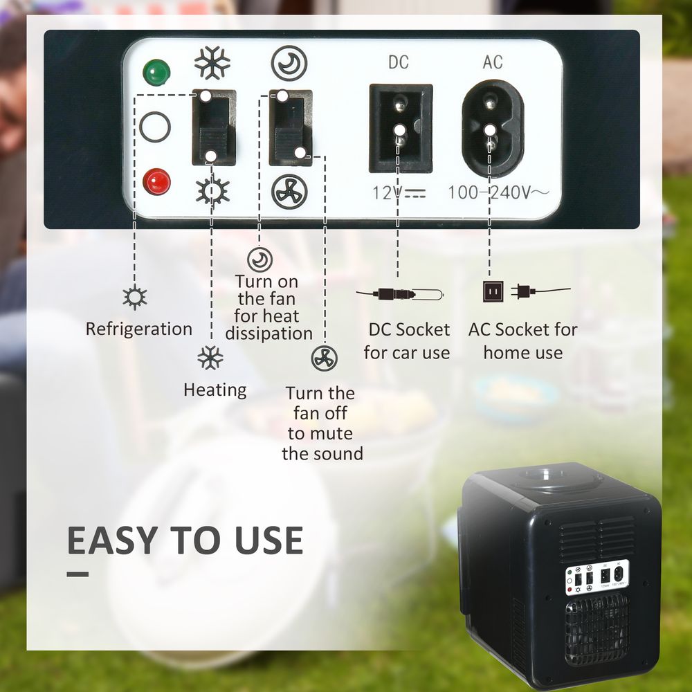 Black 4L Mini Fridge