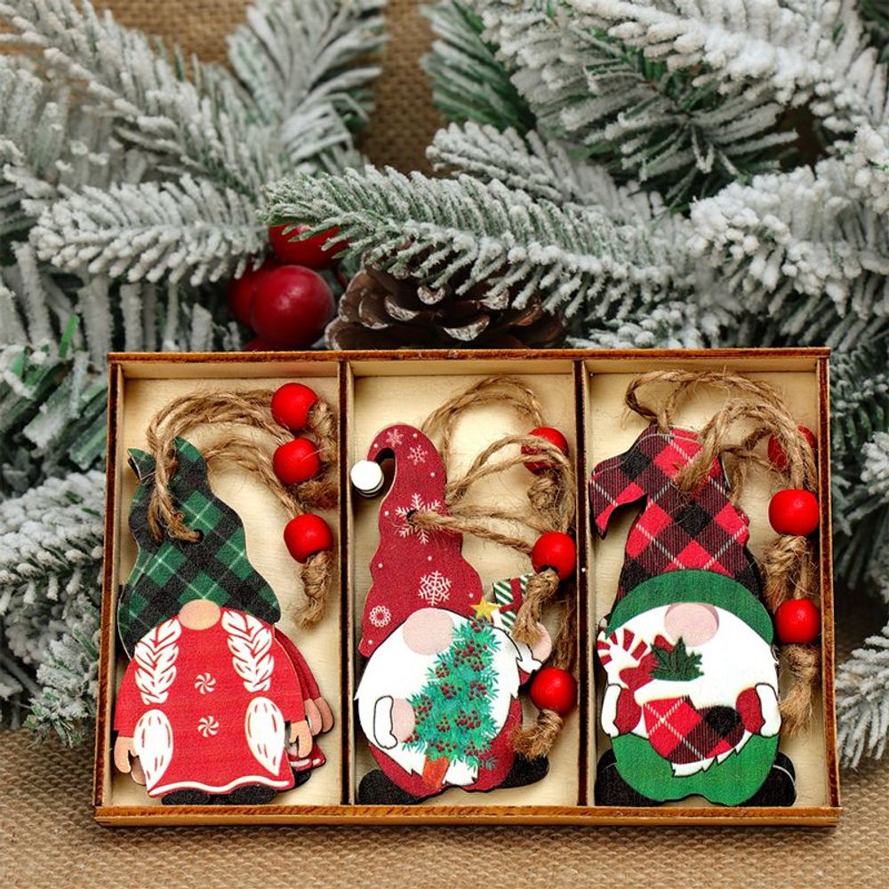 Wooden Gnome Pendants