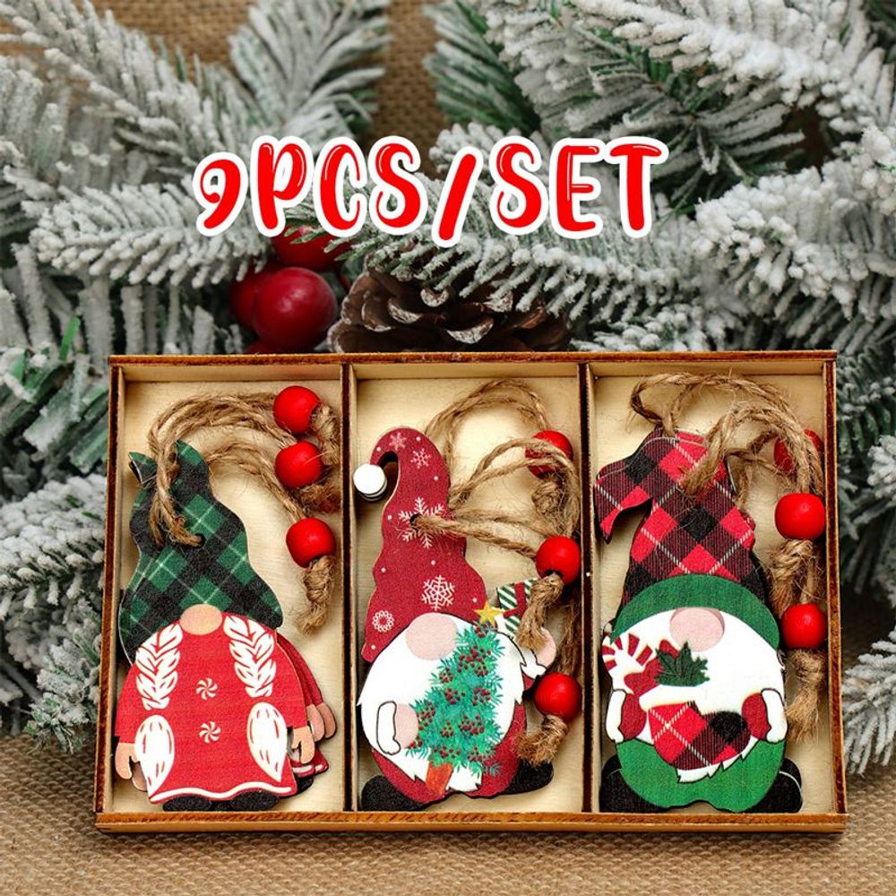 Wooden Gnome Pendants