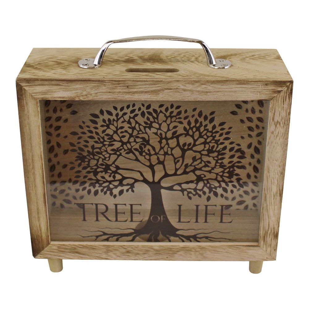 Money Box With Tree of Life Motif
