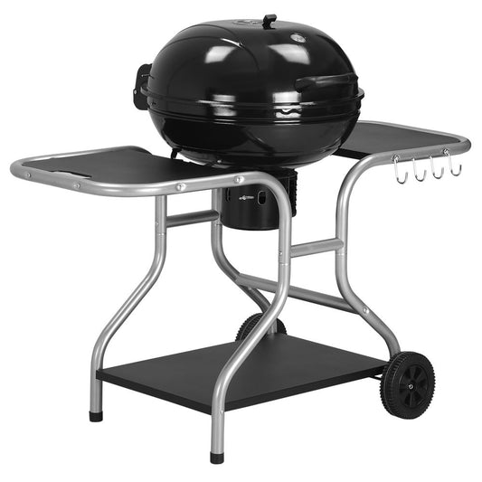 Trolley Barbeque with Wheels - Black