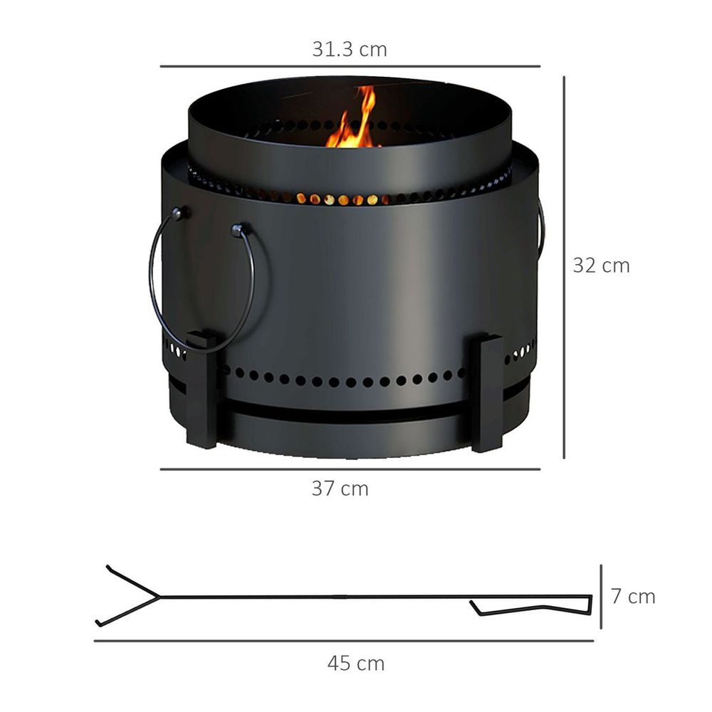Smokeless Metal Fire Pit- Small