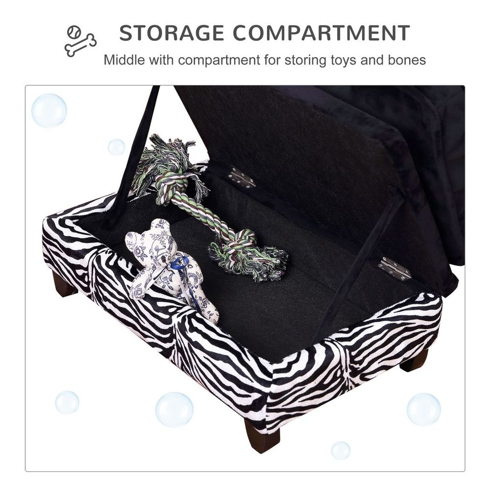 Zebra Print Sofa Pet Bed