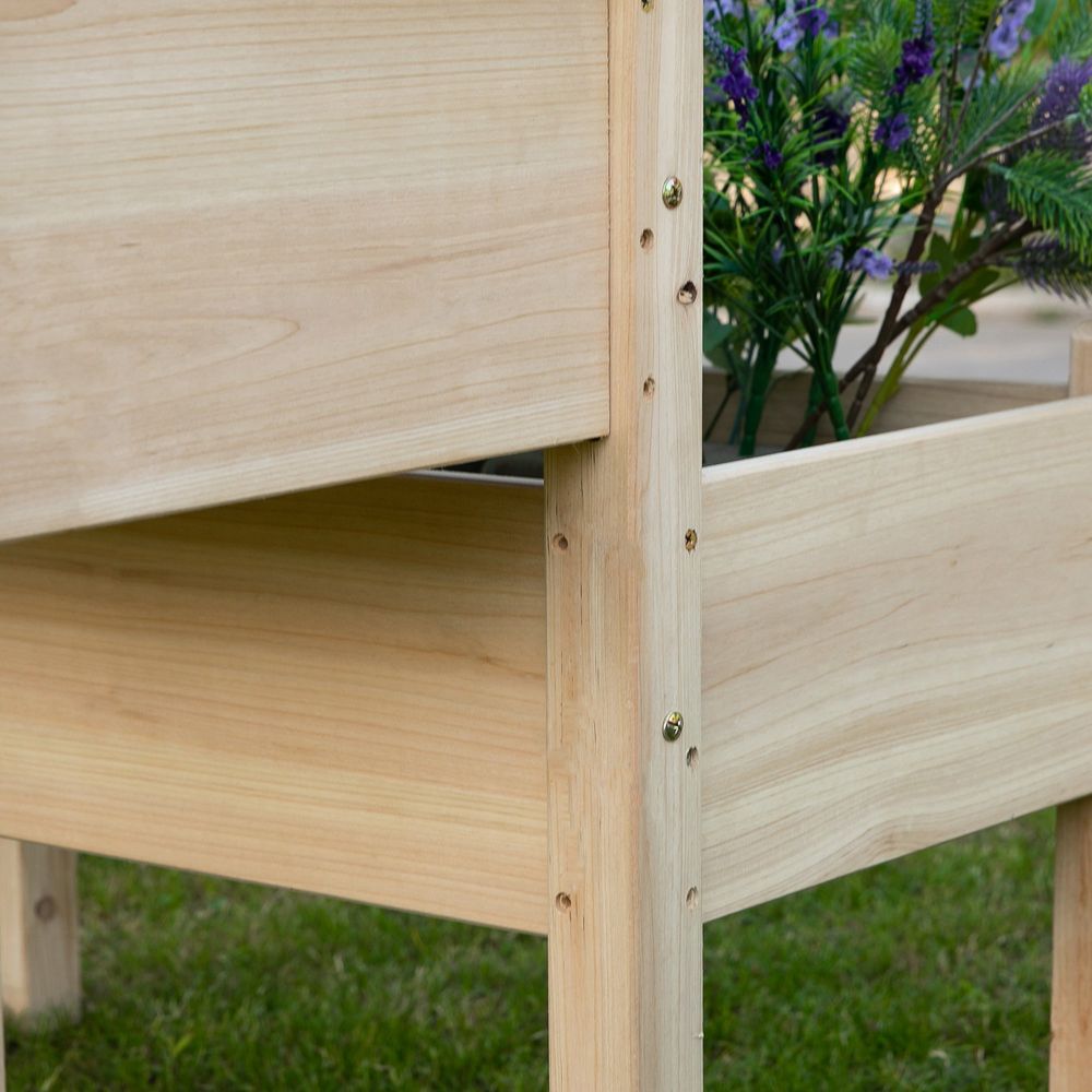Fir Wood Raised Planter 2pcs