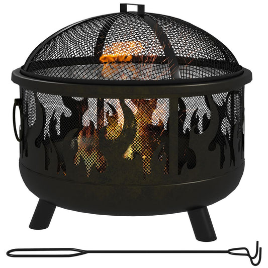 2-In-1 Fire Pit & Firewood BBQ