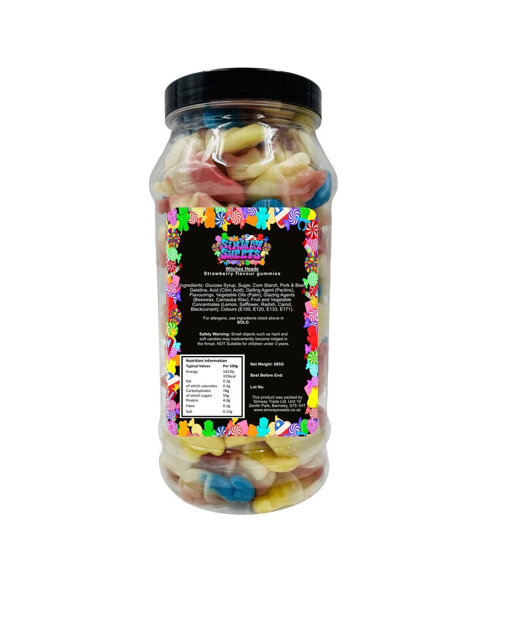 Witches Heads Gummy Sweets