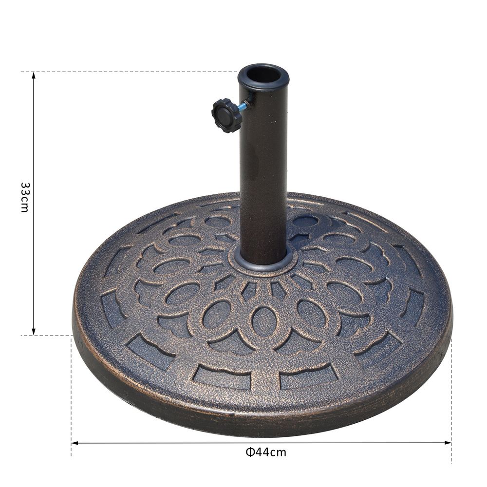Bronze Parasol Base Round