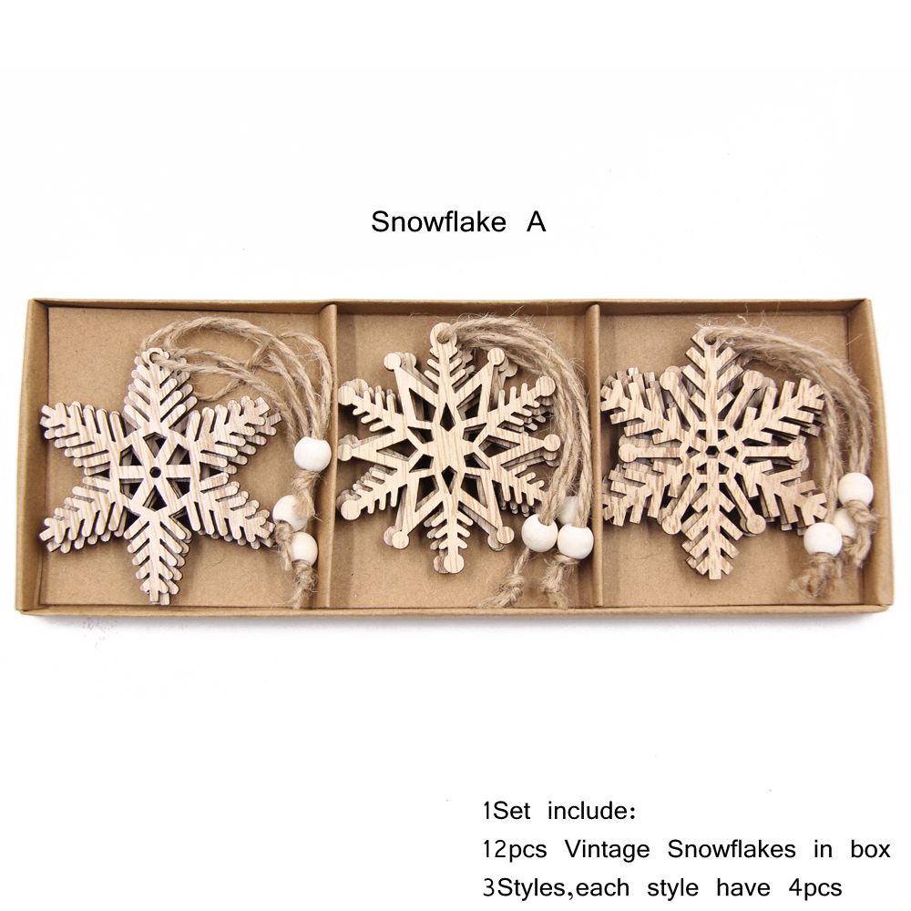 Wooden Snowflake Decorations