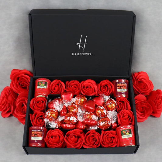 Yankee Candle and Red Roses Hamper