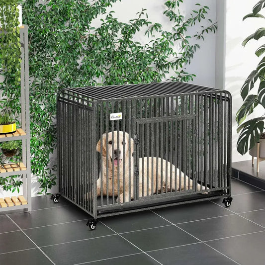 Dog Crate For Medium and Large Dogs Heavy Duty Foldable