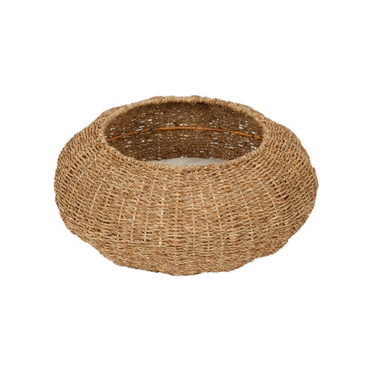 Small Indoor Wicker Basket For Cats & Small Dogs With Cushion