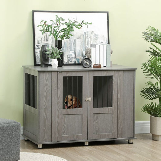 Extra Large Dog Crate Kennel Cage for in Grey