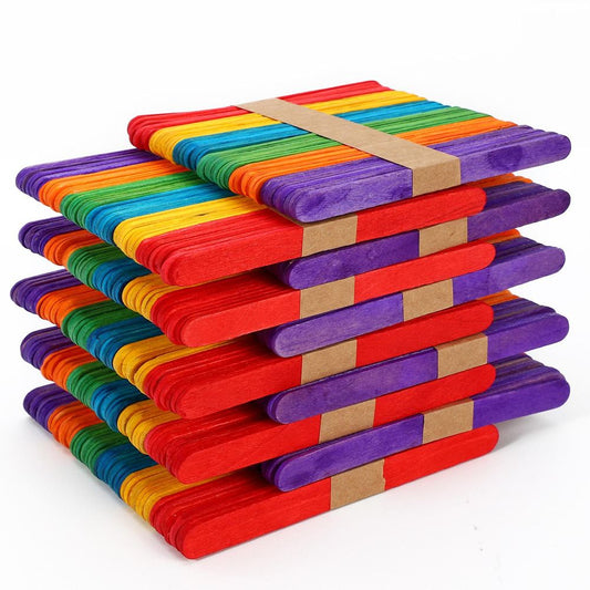 Wooden Lolly Sticks Coloured