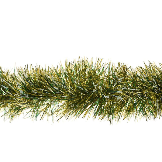 Coloured Snow Tipped Tinsel Garland 2 Metres Gold