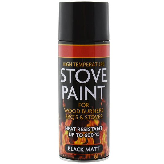 High Temperature Stove Paint in Black Matt 400ML