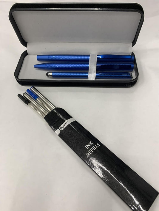Silver Chrome 7 Piece Pen and Pencil Set