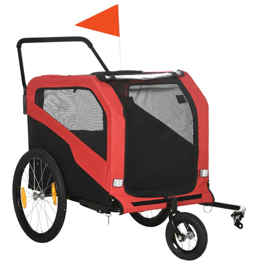 Large Dog Stroller for Bikes in Red