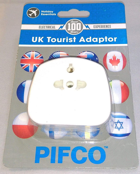 UK Tourist Adaptor Plug 2 Pin to 3 Pin