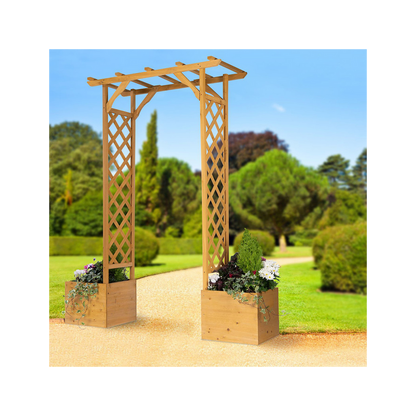Arch with Planters Wooden