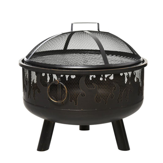 2-in-1 Outdoor Fire Pit and Cooking Grill