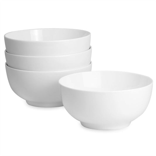 Set of 4 600ml Porcelain Bowls