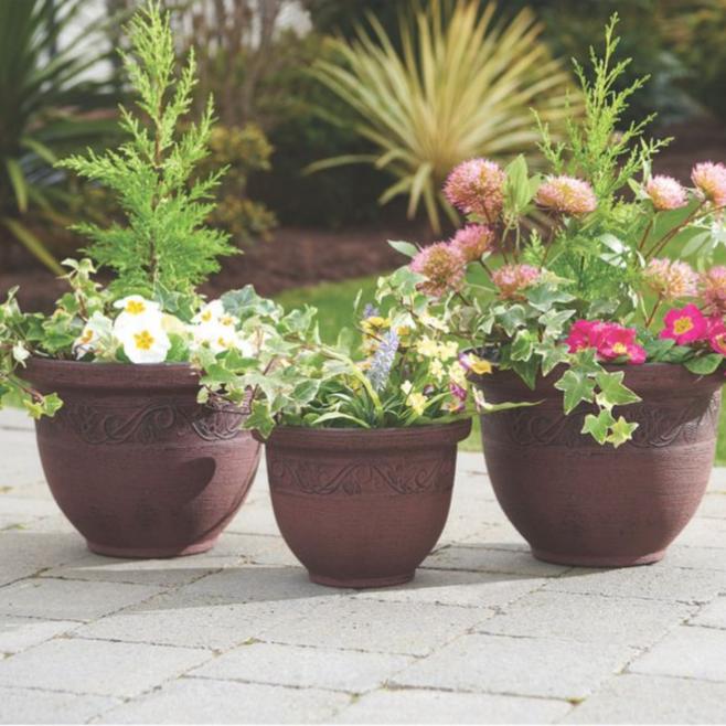 Antique Style Planters Set of 3