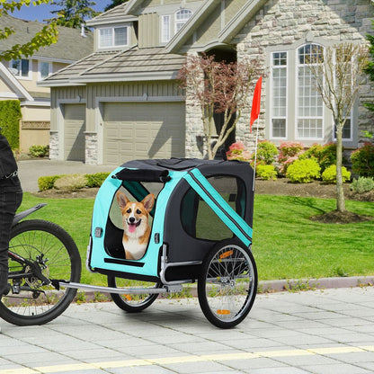 Pet Trailer for Bikes Green