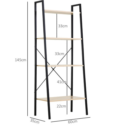 Shelving Unit Ladder Beige  4-Tier