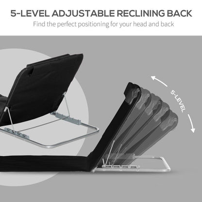 Reclining Mat Chair Rest Black