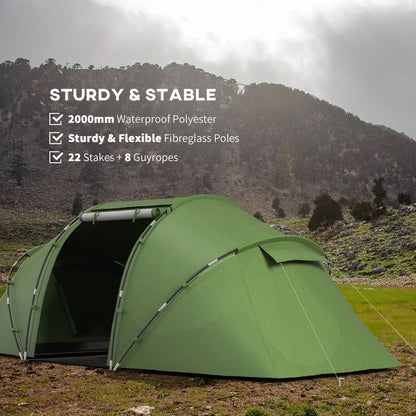 Dome Tent 4-6 Person - Green