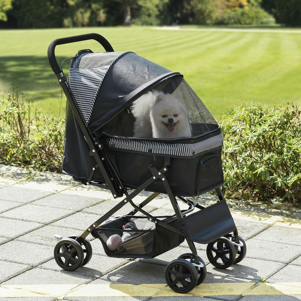 Foldable Pet Travel Stroller Black