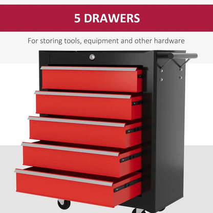 5-Drawer Steel Lockable Storage Cabinet