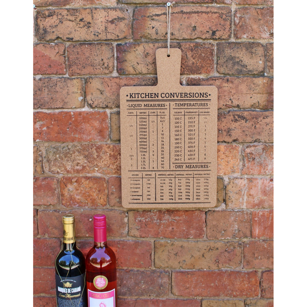 Cork Conversion Chart Board