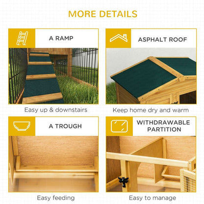 Rabbit Hutch with Ramp and Run