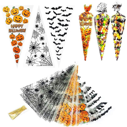 Halloween Cone Bags x100