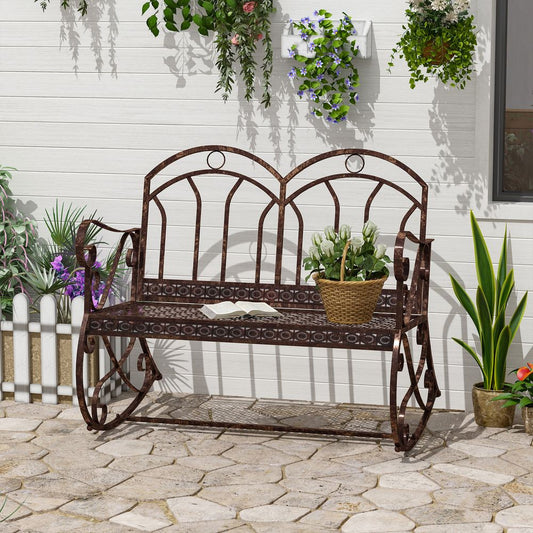 Antique Style Loveseat Rocking Chair