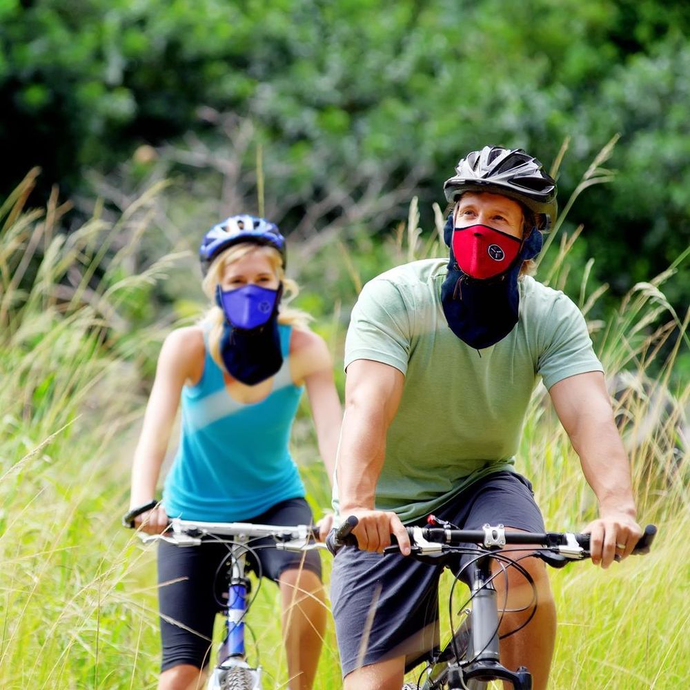 Blue Thermal Bike Mask