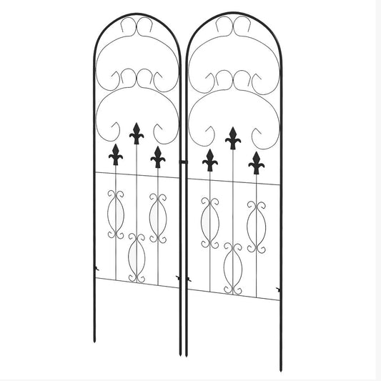 Scrolls Design Set of 2 Metal Trellis