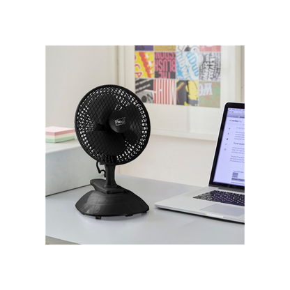 Black Clip Base Desk Fan