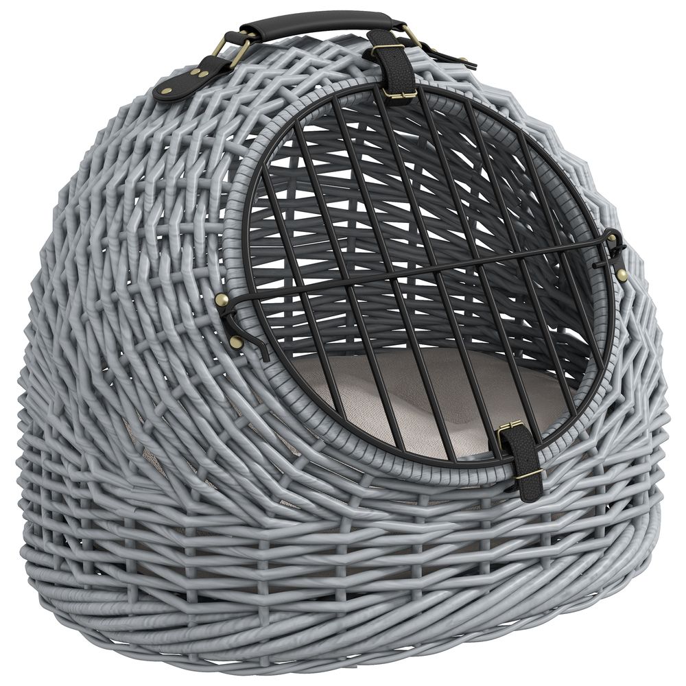 Enclosed Cat Basket Wicker