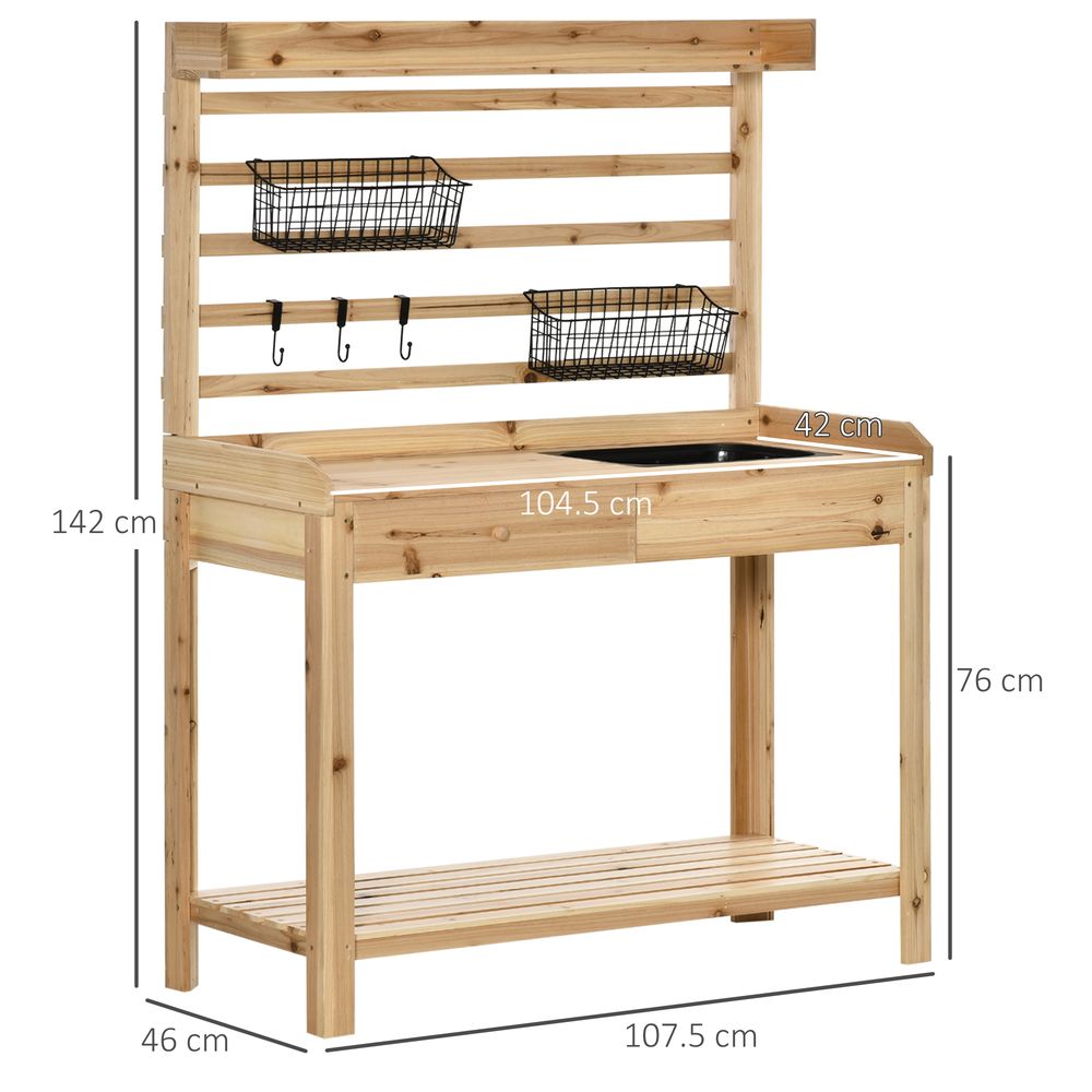 Potting Bench with Removable Sink