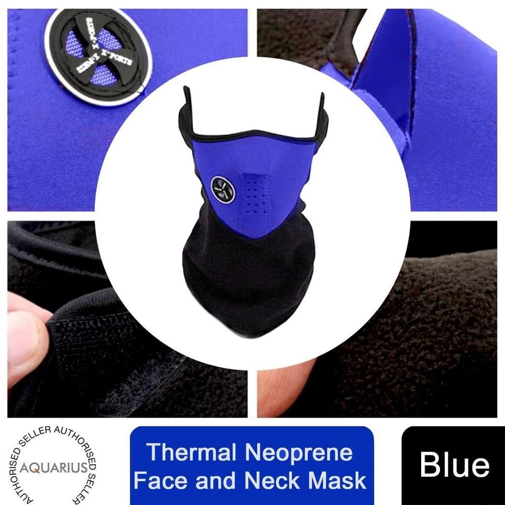 Blue Thermal Bike Mask