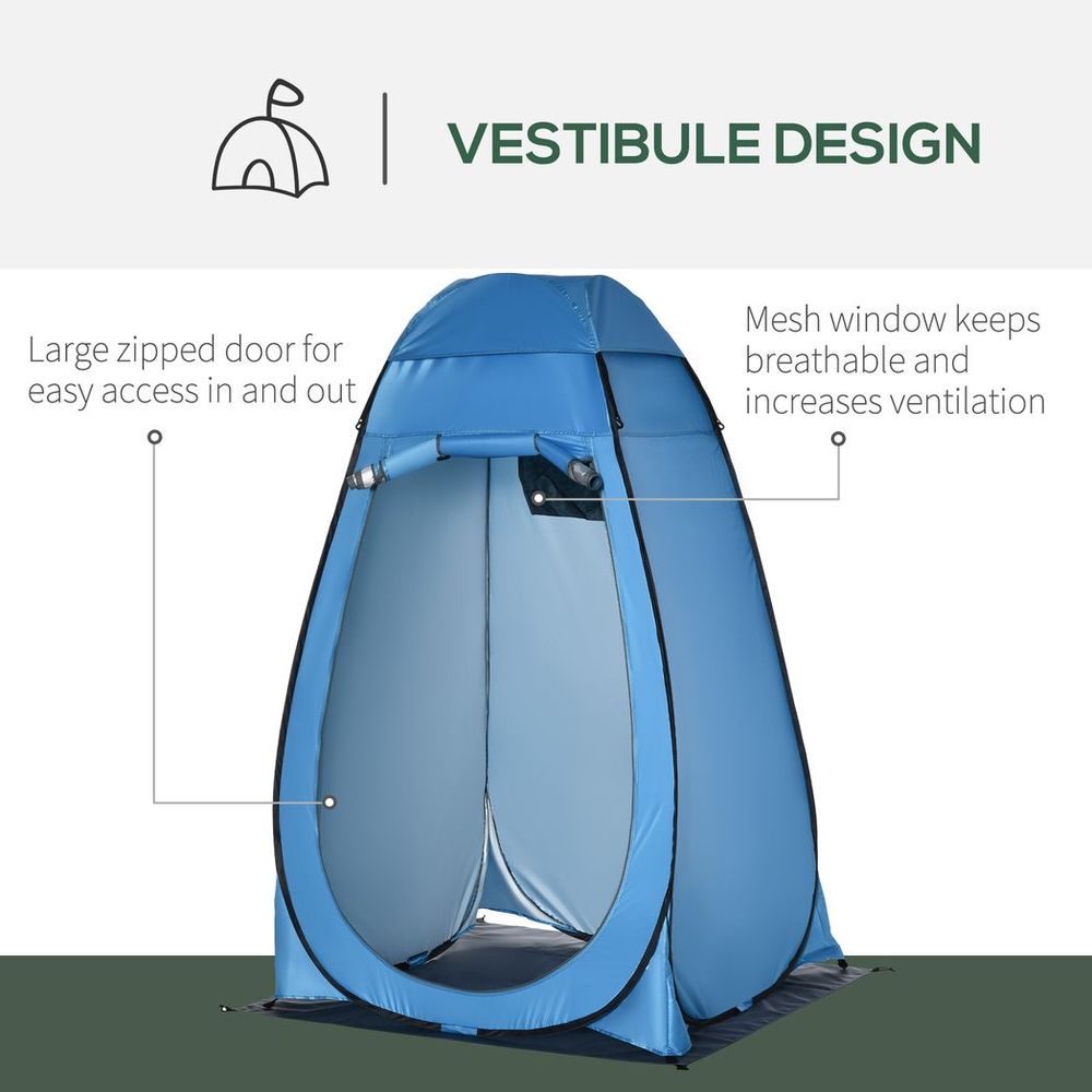 Shower Tent with Changing Room in Blue