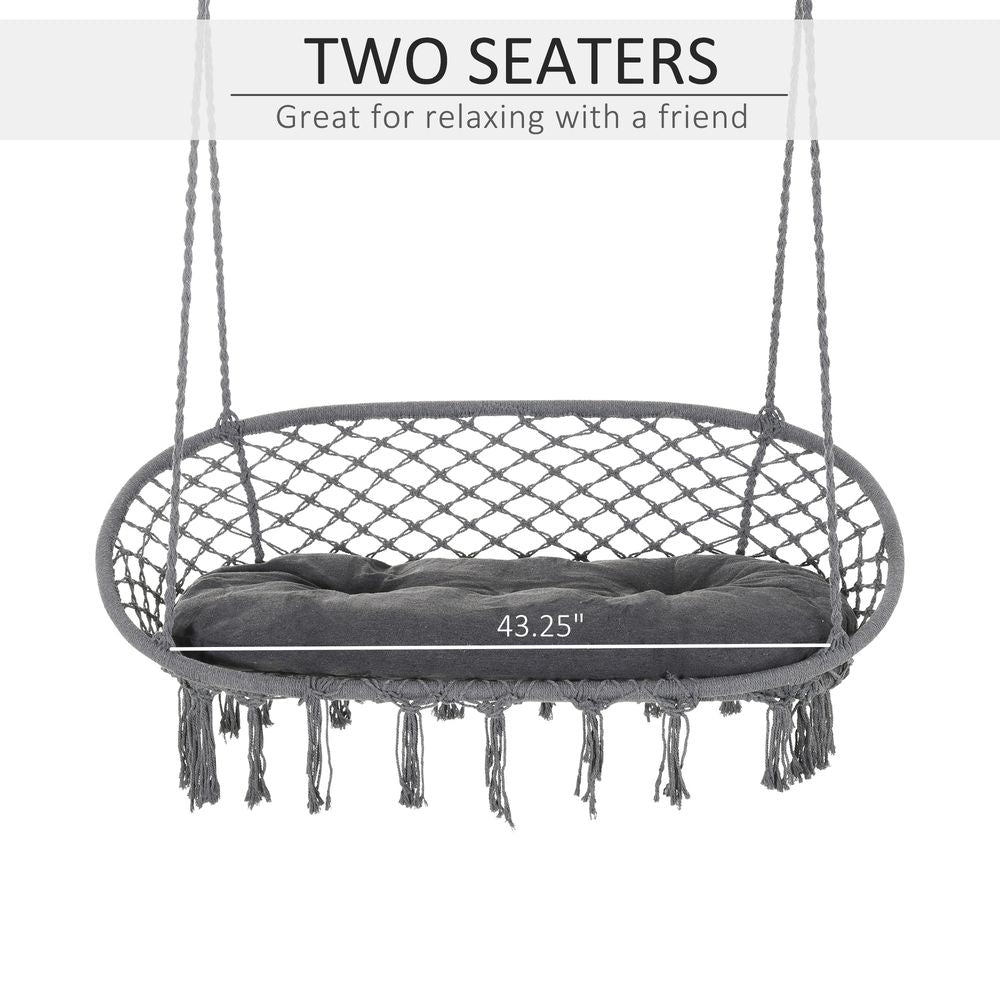 Metal Frame Hammock Dark Grey