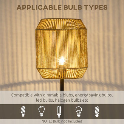 Floor Lamp Hand Woven Lampshade