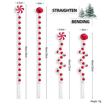 Candy & Bells Lollipop Christmas Decoration x4