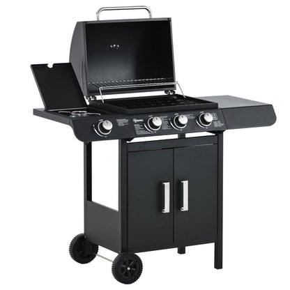 Gas Burner Barbecue with Wheels