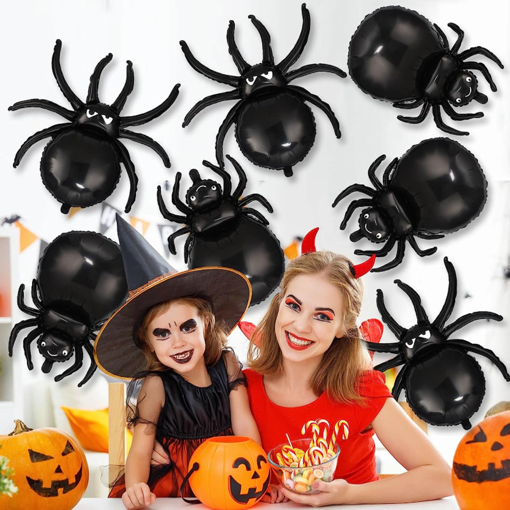 Black Spider Halloween Balloons