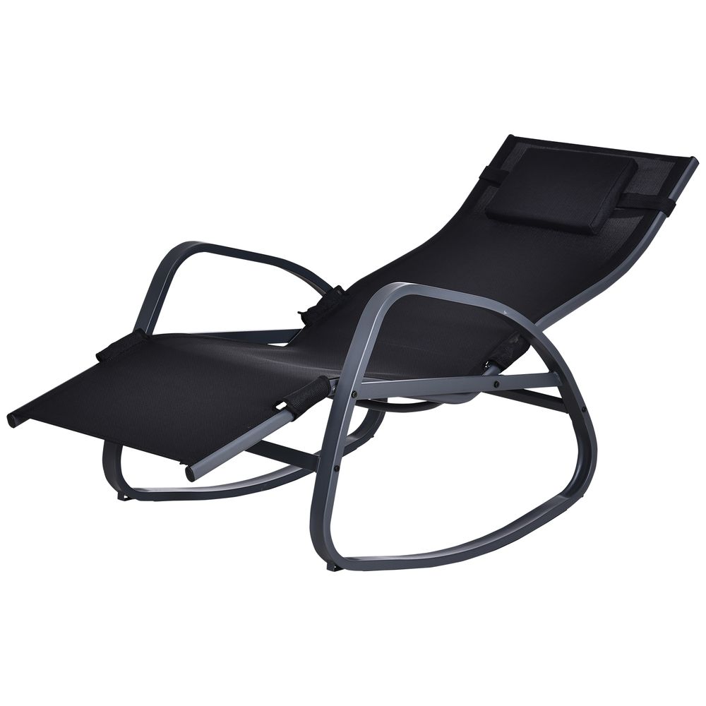 Rocking Patio Chair Black